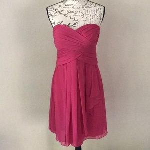 Strapless chiffon dress
